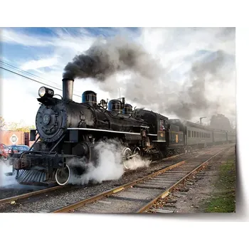 Plakát Sablio Plakát Parní lokomotiva - 60x40 cm