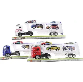 autíčko Kamion se závodními auty, 3 barvy