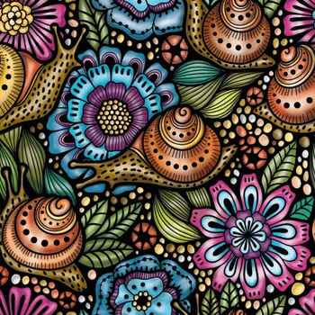 Puzzle CURIOSI Čtvercové Q Life Šneci na květinách 72 dílků