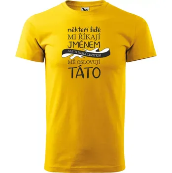 Pánské tričko Sablio Tričko s potiskem pro tátu Ti nejdůležitější mě oslovují TÁTO - žluté XL