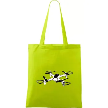 Dron kresba - Taška bavlněná - 42 x 38 cm ( Limetková )