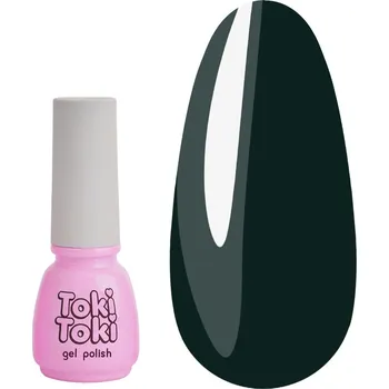 Přípravek na nehty Hybridní lak na nehty Toki-Toki Autumn Green AG06 černá zelená 5 ml