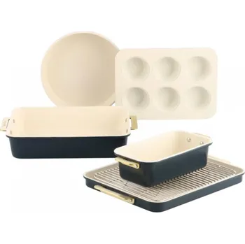 Sada nádobí GreenPan Padova 6ti dílná sada pečících forem, černá CC010216-001