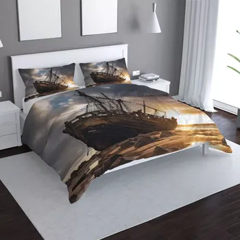 Povlečení Sablio Povlečení Vrak lodi při západu slunce - 140x200 / 90x70