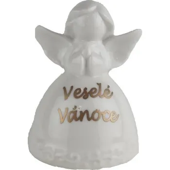 Vánoční dekorace Dekorační anděl zvoneček X4364