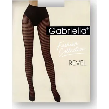 Dámské punčochy Vzorované Punčocháče Gabriella Revel 20den černé Nero velikost 3