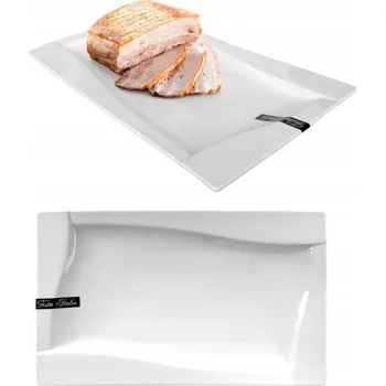 OBDÉLNÍKOVÁ MÍSA 34X20CM VIVA PORCELÁNOVÁ BÍLÁ PRO SERVÍROVÁNÍ POKRMŮ