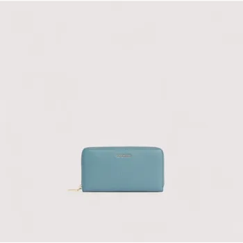 Peněženka METALLIC SOFT KOŽENÁ PENĚŽENKA COCCINELLE ARCTIC BLUE 32 AW25