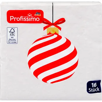 Papírový ubrousek Profissimo ubrousky Vánoční ozdoba, 25x25 cm
