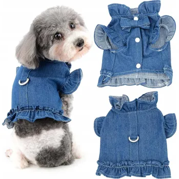 Obleček pro psa Džínová vesta pro pejska velikost XL pro MALÉ PSY