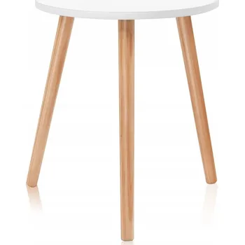 Konferenční stolek Konferenční stolek Costway kulatý 40 x 40 x 48 cm bílý