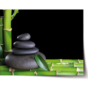 Plakát Sablio Plakát Bambus a kameny - 120x80 cm