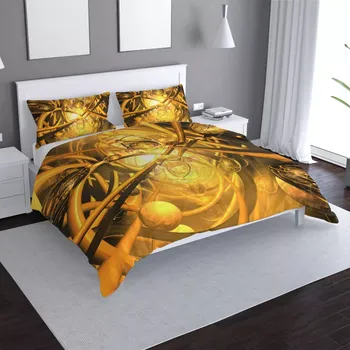 Povlečení Sablio Povlečení Žlutá abstrakce - 140x200 / 90x70