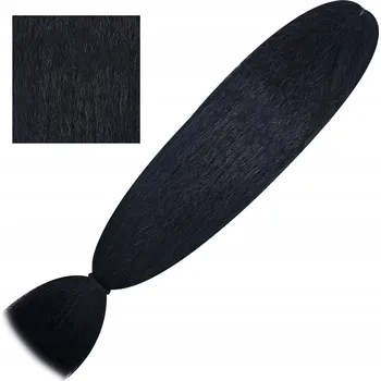 Příčesek Syntetické vlasy černé Althair 60 cm