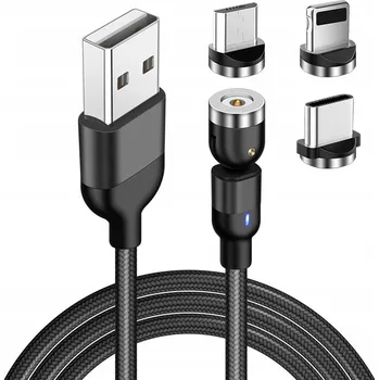 Datový kabel Kabel DSJ USB - USB typ C / microUSB / Lightning, 1 m, červený