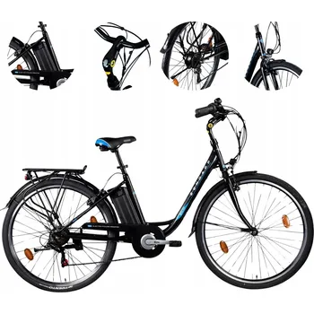 Elektrokolo Elektrokolo (do 250 W) Zundapp Z505, rám 17 palců, hliníkový, kolo 26", černé, 250 W