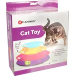 Flamingo Interaktivní hračka pro kočky Bagera s míčky 24x13cm