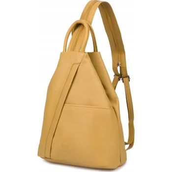 Městský batoh Batoh s ikonickým italským ramenním popruhem, žlutý batoh Beltimore