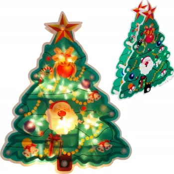 Vánoční dekorace VÁNOČNÍ SVĚTELNÁ DEKORACE STROMEČEK 20CM OZDOBA dárek Vánoce