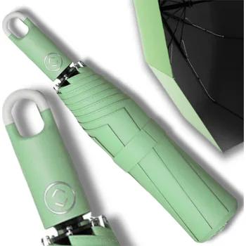 Deštník EdiBazzar automatický skládací deštník se zeleným pouzdrem