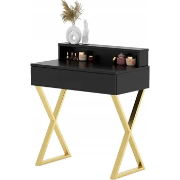 Toaletní stolek Toaletní Stolek Meblano černý 75 x 80 x 40 cm