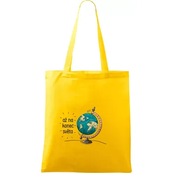 Až na konec světa - Taška bavlněná - 42 x 38 cm ( Žlutá )
