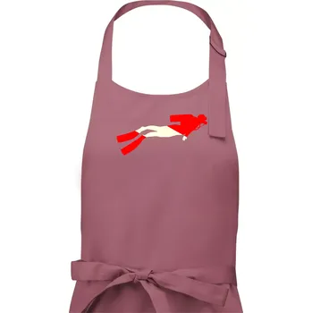 Kuchyňská zástěra Potápěč vlajka - Pánská zástěra na vaření - Univerzální velikost ( Starorůžová )
