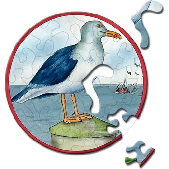 Puzzle Kulaté puzzle CURIOSI Picoli Racek 33 dílků