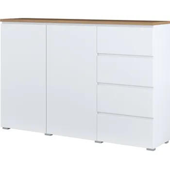 Komoda Komoda Modo dvoudveřová se čtyřmi zásuvkami - Helvetia 150x100.3 cm