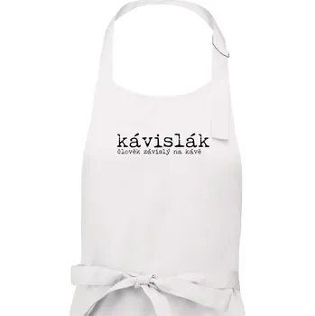 Kuchyňská zástěra Čeština 2.0 - kávislák - Dámská zástěra na vaření - Univerzální velikost ( Bílá )