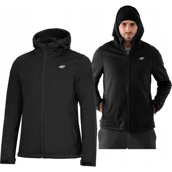 Pánská softshellová bunda 4F pánská softshellová bunda s kapucí H4Z22-SFM350, velikost S