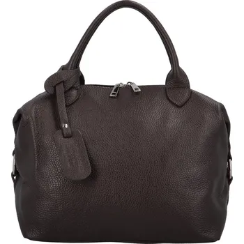 Kabelka Dámská kožená kabelka do ruky tmavě hnědá - Delami Lorelei hnědá