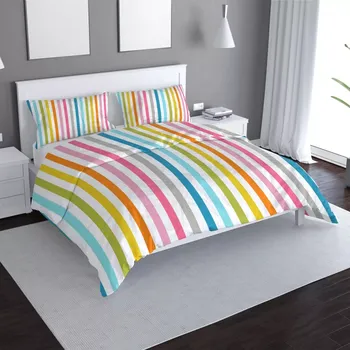 Povlečení Sablio Povlečení Barevné proužky - 140x200 / 90x70