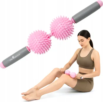 Masáž Masážní váleček s výstupky Pretorians 42 cm x 8,7 cm – růžový, šedý, zelený