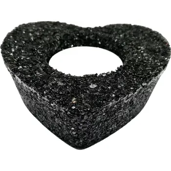 Svícen Onyx svícen na čajovou svíčku ve tvaru srdce