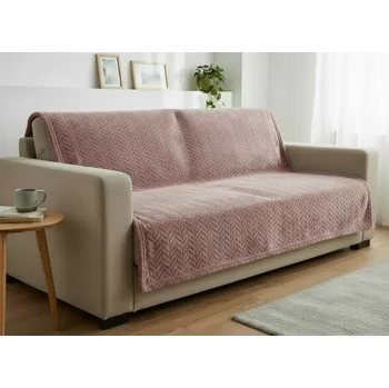 Přehoz na sedačku - pohovku - deka SOFIA 170x210 cm, 220x200 cm růžová Mybesthome Rozměr: 170x210 cm