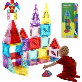 ostatní stavebnice 36 ks. magnetických stavebnice Rainbow Mini Pack