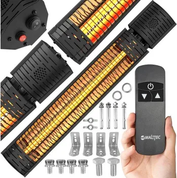 Infrazářič HeatLux Pro 1000 W / 2000 W – Infračervený ohřívač se zlatou lampou, dálkové ovládání, montáž na stěnu i strop