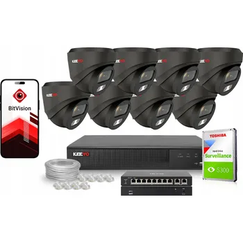 IP kamera Sada IP monitoringu KEEYO 8x LV-V-IP5M25DF-G-II 5 Mpx IR 25 m Audio
