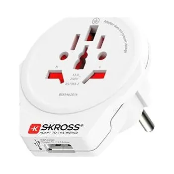 SKROSS Cestovní adaptér "World to Europe USB" (svět -> EU) USB A