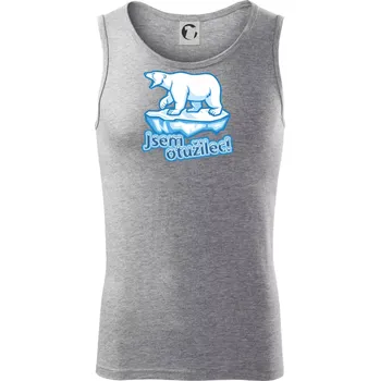 Jsem otužilec - medvěd - Tílko pánské Core - S ( Tmavě šedý melír )