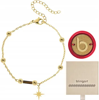 Náramek Dámský náramek, pozlacená chirurgická ocel , tygří oko, BLINGART