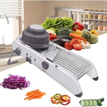 Kráječ zeleniny OCELOVÁ MANDOLÍNA – PROFESIONÁLNÍ KRÁJEČ PRO KUCHYNI, S MNOHA FUNKCEMI