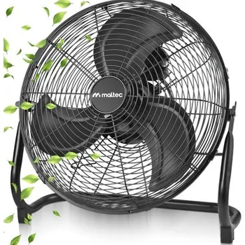 Domácí ventilátor CoolAir-Pro Podlahový ventilátor 80 W s nastavitelným sklonem, černý