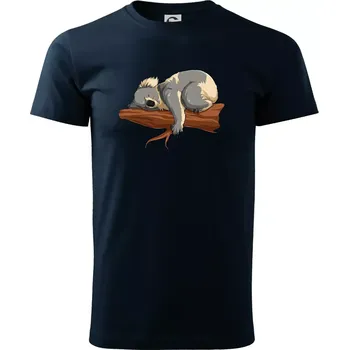 Pánské tričko Koala na větvi - Triko extra velké (5-8XL) - 6XL ( Námořní modrá (velmi tmavá - téměř černá) )