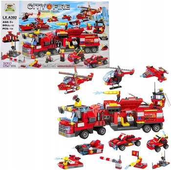 ostatní stavebnice STAVEBNICE HASIČI 756 dílků ZÁCHRANNÁ VOZIDLA obrovský dárek