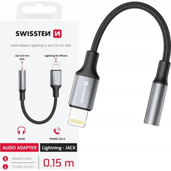 Datový kabel Kabel Swissten USB - Apple Lightning 0,15 m černý
