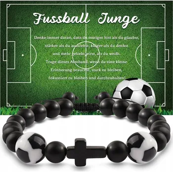 Náramek Fotbalový náramek Lueaurrra Dárek pro kluky - Náramek pro chlapce