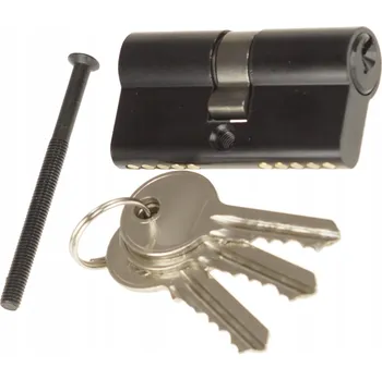 Vložka do dveří VLOŽKA ZÁMKU 3 KLÍČE MOSAZ ČERNÁ 30/35 MM