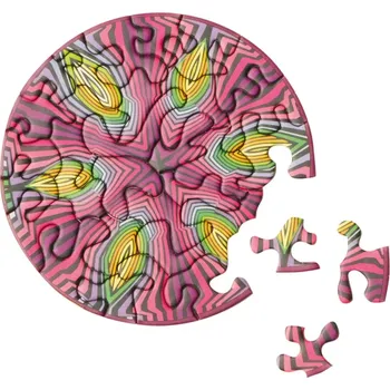 Puzzle Curiosi kulaté puzzle Picoli Hippie 33 dílků